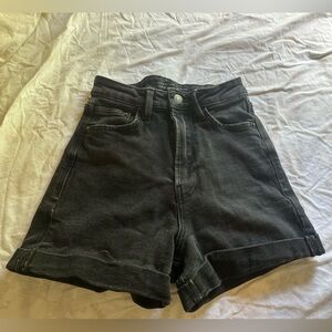 Stradivarius Black Jean Shorts